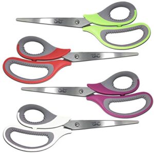 mr. pen- multipurpose scissors, 8 inch, pack of 4, scissor, scissors for office, craft scissors, scissors bulk, office scissors, sharp scissors, paper scissors, fabric scissors, adult scissors