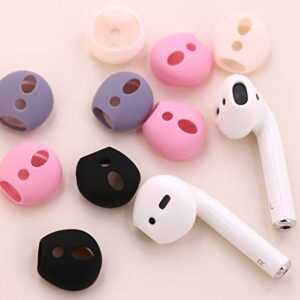 IiEXCEL (Fit in Case) Eartips for AirPods 1 AirPods 2, 5 Pairs Replacement Super Thin Slim Rubber Earbuds Ear Tips Skin Accessories for AirPods 1 & 2 (Fit in Charging Case) 5 Colorful