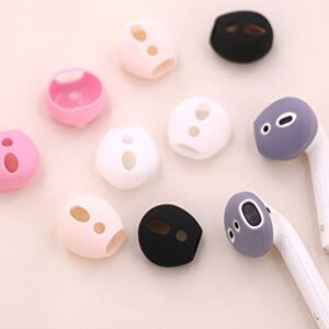 IiEXCEL (Fit in Case) Eartips for AirPods 1 AirPods 2, 5 Pairs Replacement Super Thin Slim Rubber Earbuds Ear Tips Skin Accessories for AirPods 1 & 2 (Fit in Charging Case) 5 Colorful