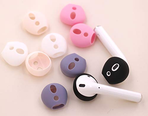 IiEXCEL (Fit in Case) Eartips for AirPods 1 AirPods 2, 5 Pairs Replacement Super Thin Slim Rubber Earbuds Ear Tips Skin Accessories for AirPods 1 & 2 (Fit in Charging Case) 5 Colorful