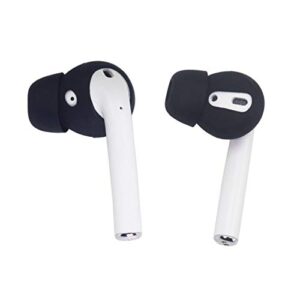 yutoner 5 pairs airpods ear tips anti-slip silicone earbuds cover compatible with apple airpods 2 & airpods or earpods-【not fit in the charging case】 (black)