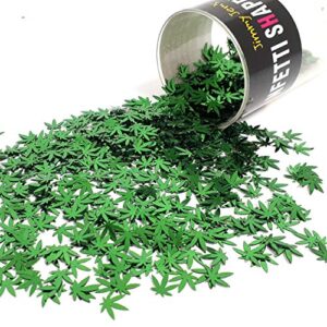 confetti marijuana leaf 3/8" green - retail pack #9713 qs0