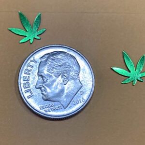 Confetti Marijuana Leaf 3/8" Green - Retail Pack #9713 QS0