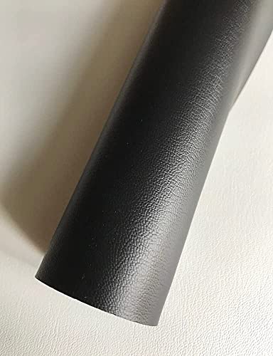 ViSTA Vinyl Black Weatherproof Faux Leather Finish Marine Vinyl Fabric 54" Wide (1 Yard)