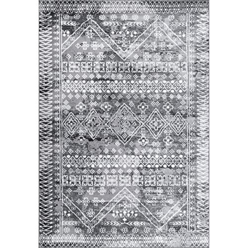 nuLOOM Frances Moroccan Area Rug, 3' x 5', Grey