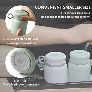 BUYDEEM Born for Girls & Ladies, CD13 Thermos Water Bottle Tumbler Flask, Cute Unique Design, Wide Mouth with Screw-on Lid, Stainless Steel Coffee Tea Travel Mug, Cozy Greenish