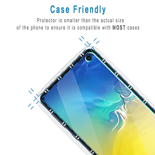 HPTech [2-Pack] Screen Protector For Samsung Galaxy S10e [with Camera hole] Tempered Glass, Anti Scratch, Bubble Free, Case Friendly