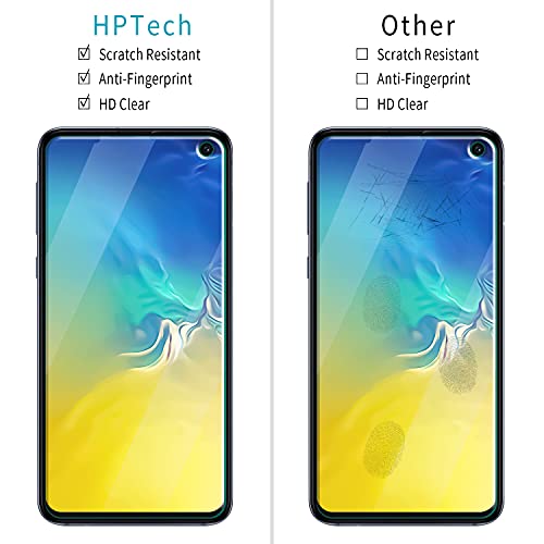 HPTech [2-Pack] Screen Protector For Samsung Galaxy S10e [with Camera hole] Tempered Glass, Anti Scratch, Bubble Free, Case Friendly