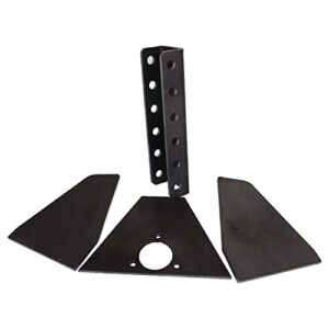 shocker hitch vertical channel weld on tongue adapter for trailer a-frames, components only - 2 sides, base & vertical channel
