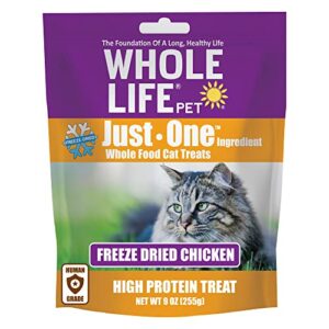 whole life pet freeze dried chicken cat treats - human grade - one ingredient - sourced and made in the usa