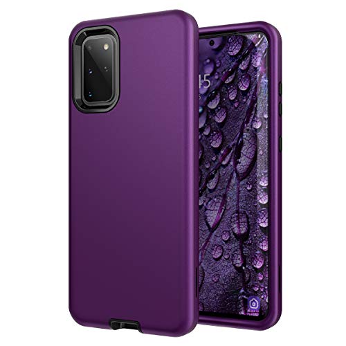 WeLoveCase Galaxy S20 Plus Case, S20+ Plus 5G Cover 3 in 1 Full Body Heavy Duty Protection Hybrid Shockproof TPU Bumper Protective Case for Samsung Galaxy S20 Plus 5G 6.7 inch Dark Purple