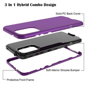 WeLoveCase Galaxy S20 Plus Case, S20+ Plus 5G Cover 3 in 1 Full Body Heavy Duty Protection Hybrid Shockproof TPU Bumper Protective Case for Samsung Galaxy S20 Plus 5G 6.7 inch Dark Purple