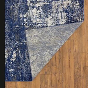 LUXE WEAVERS Tower Hill Abstract Blue 5x7 Area Rug
