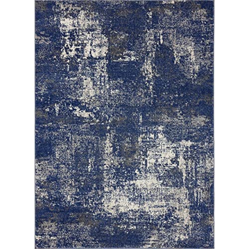 LUXE WEAVERS Tower Hill Abstract Blue 5x7 Area Rug