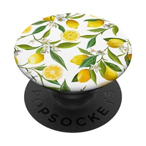 botanical lemons pop mount socket garden fruit vintage popsockets popgrip: swappable grip for phones & tablets