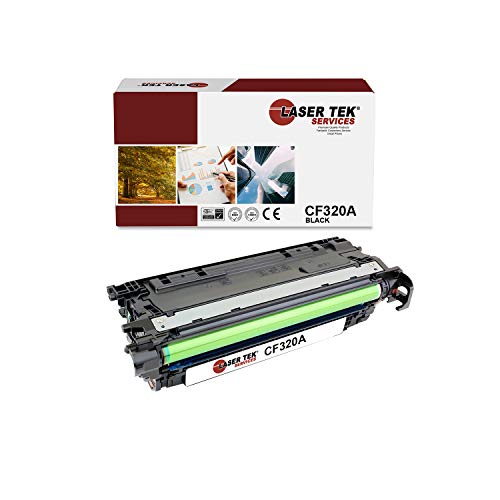 Laser Tek Services Compatible Toner Cartridge Replacement for HP 652A CF320A Works with HP Color Laserjet Enterprise M651dn M651n M651xh M680dn Printers (Black, 1 Pack) - 11,500 Pages