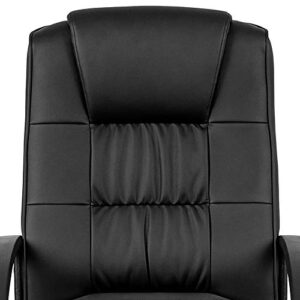 Flash Furniture Biscayne Flash Fundamentals High Back Black LeatherSoft-Padded Task Office Chair with Arms