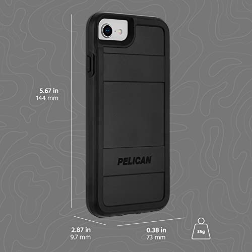 Pelican - PROTECTOR Series - Case For iPhone SE (Fits 2020 And 2022 Devices) - Compatible With iPhone 7 and 8 - Military Drop Protection - 4.7 Inch - Black