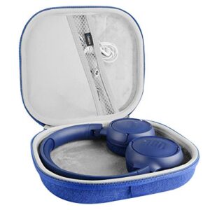 Geekria Shield Headphones Case Compatible with JBL Tune 510BT, Tune 660 BTNC, Tune 700BT, Tune 500BT, E45BT Case, Replacement Hard Shell Travel Carrying Bag with Cable Storage (Blue)
