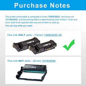 LCL Compatible Toner Cartridge Replacement for Xerox WorkCentre 3335 3345 Phaser 3330 106R03620 3345VDNi Phaser 3330DNi WorkCentre 3335DNi 3345DNi (2-Pack Black)