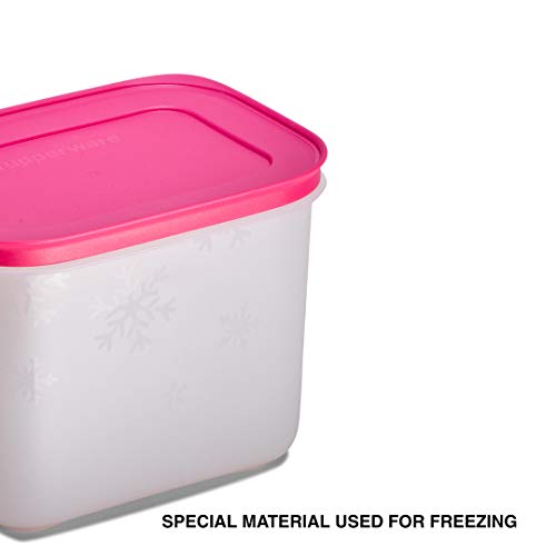 Tupperware Plastic Freezer Mates Gen II 1.1L 1pc (Pink, White)