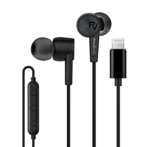 palovue iphone headphones earbuds earphones wtih lightning connector apple mfi certified compatible iphone 14 13 12 11 pro max iphone x xs xr iphone 8 7 plus with microphone controller sweetflow black