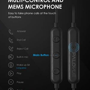 PALOVUE iPhone Headphones Earbuds Earphones wtih Lightning Connector Apple MFi Certified Compatible iPhone 14 13 12 11 Pro Max iPhone X XS XR iPhone 8 7 Plus with Microphone Controller SweetFlow Black