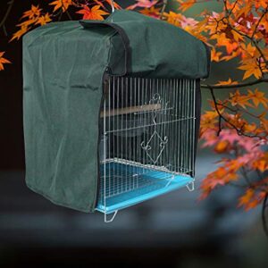 Felenny Rainproof Birdcage Cover with Zipper Closure Light-Proof Parrot Cage Shield Windproof Rainproof Cover for Bird Cage