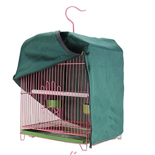Felenny Rainproof Birdcage Cover with Zipper Closure Light-Proof Parrot Cage Shield Windproof Rainproof Cover for Bird Cage