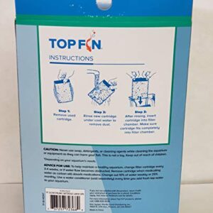 Top Fin Silenstream Large PF-L Filter Cartridges Refill for PF30, PF40 and PF75 Power Filters 6.5in x 4.5in - (6 Count)