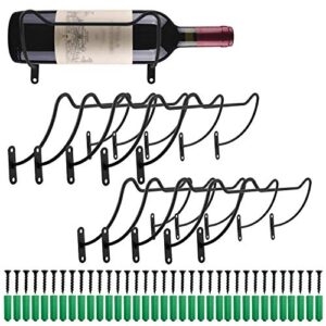 highfree wall mounted wine racks 10 pack iron wine bottle display holder rack hanging wine organizer rack with screws for beverages/liquor bottles storage