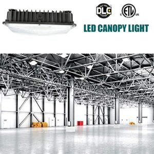 WYZM LED Canopy Light 70W, 8,450Lumens, 5500K Daylight, 400W HPS/HID Equivalent, NO Weather Proof,9.5" x 9.5",120V AC for Playground, Gym, Warehouse, Garage,Backyard