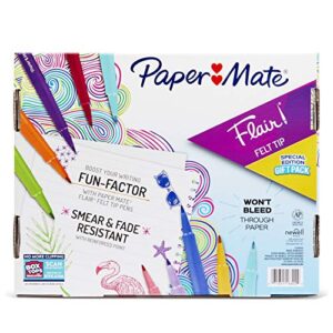 Paper Mate Flair Felt Tip Pen 20 Piece Set, Medium Point 0.7, Assorted Colors