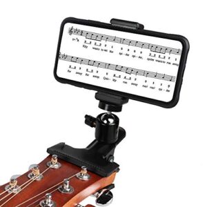 mr.power guitar bass head phone holder live broadcast bracket clip compatible with iphone, compatible with samsung smart phones (guitar head phone holder)