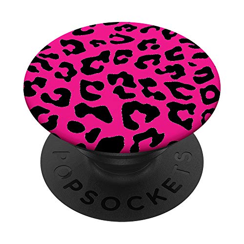 Hot Magenta Pink Leopard Pattern PopSockets PopGrip: Swappable Grip for Phones & Tablets