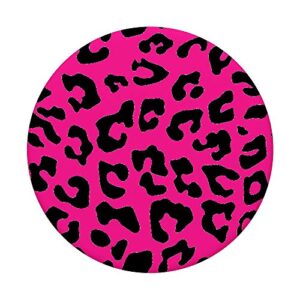 Hot Magenta Pink Leopard Pattern PopSockets PopGrip: Swappable Grip for Phones & Tablets