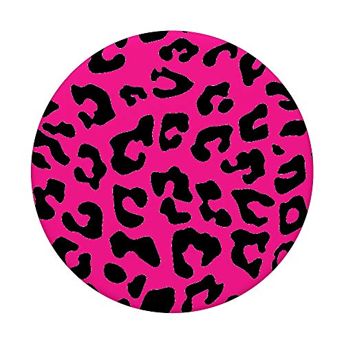 Hot Magenta Pink Leopard Pattern PopSockets PopGrip: Swappable Grip for Phones & Tablets