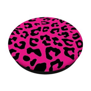 Hot Magenta Pink Leopard Pattern PopSockets PopGrip: Swappable Grip for Phones & Tablets