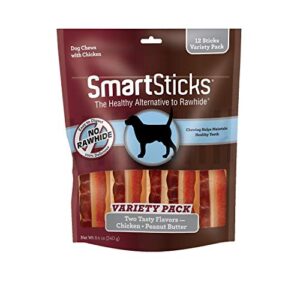 smartbones smartsticks, treat your dog to a rawhide-free chew made with real meat and vegetables