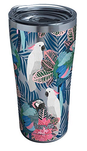 Tervis Tropical Birds Collage Triple Walled Insulated Tumbler, 20 oz, Clear and Black Slider Lid