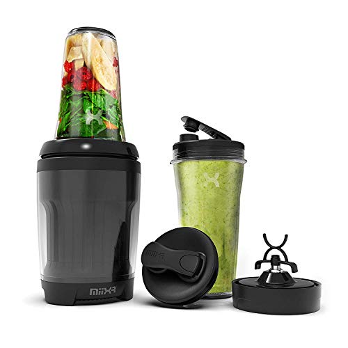 PROMiXX MiiXR X7 Personal Blender for Shakes and Smoothies - with Performance Nutrition Protein Mixer X-Blade and Shaker Bottle Agitator, Smoothie Blender/Maker, Highly Efficient (7 Piece Set)