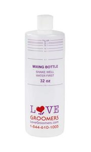 groomer essentials 32 ounce dilution bottle - pack of 4 (pet shampoo dilution bottles) - mixing bottle for dog grooming shampoo and conditioner grooms