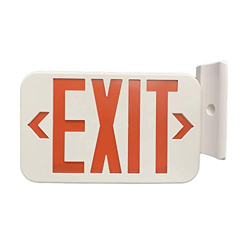 AmazonCommercial LED Emergency Exit Sign, UL Certified, 1-Pack, Double Face Exit with Battery Backup