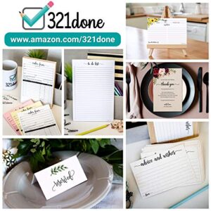 321Done Date Night Ideas (50 Cards) 4" x 6" for Wedding, Anniversary, Bridal Shower Game - Large Rustic Kraft Tan - Made in USA