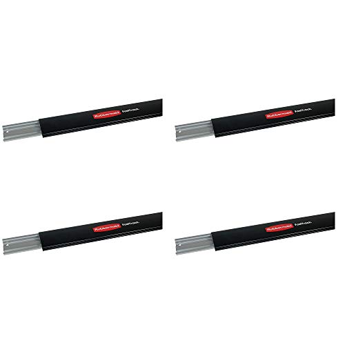 Rubbermaid 1784415 Fast Track Home/Garage 48 Inch Heavy Duty Steel Horizontal Wall Mounted Storage Rail (4 Pack)