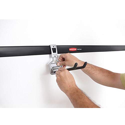 Rubbermaid 1784415 Fast Track Home/Garage 48 Inch Heavy Duty Steel Horizontal Wall Mounted Storage Rail (4 Pack)