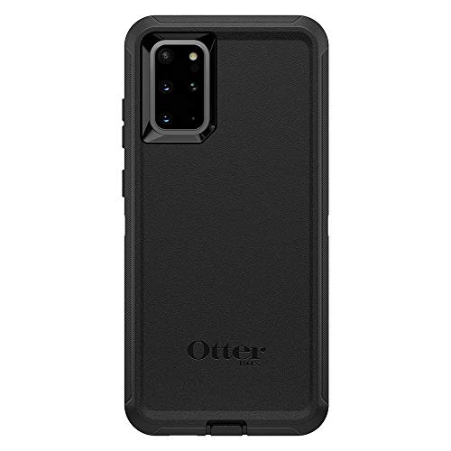 OtterBox Galaxy S20+/Galaxy S20+ 5G (ONLY - Not compatible with any other Galaxy S20 models) Defender Series Case - BLACK, rugged & durable, with port protection, includes holster clip kickstand