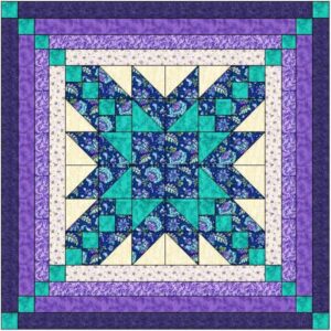 material maven quilt kit elegant star/purple passion/pre cut ready to sew