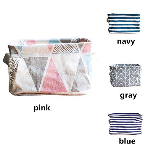 MORECON Foldable 3 Colors Storage Bin Closet Toy Box Container Organizer Fabric Basket (Gray)