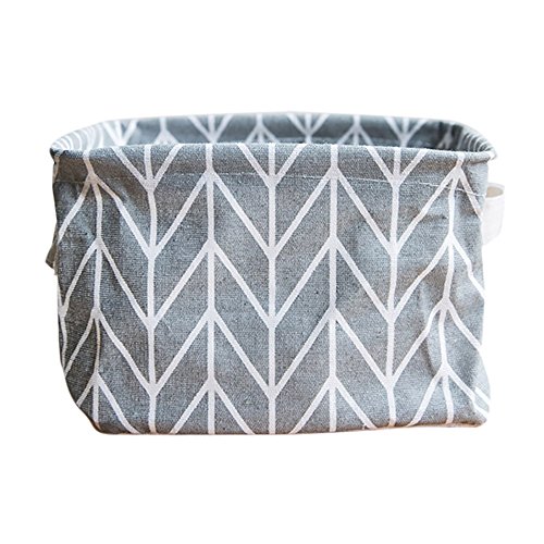 MORECON Foldable 3 Colors Storage Bin Closet Toy Box Container Organizer Fabric Basket (Gray)